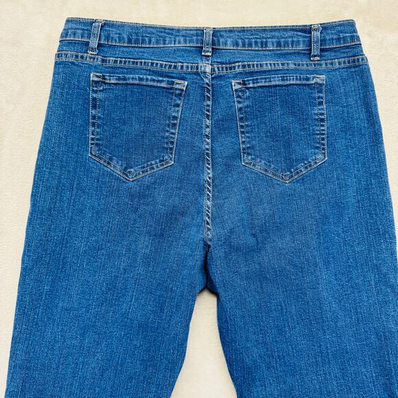 VTG NYDJ Jeans Womens 18 Med Wash Blue Denim Marilyn Straight High Rise USA Made - Picture 9 of 13